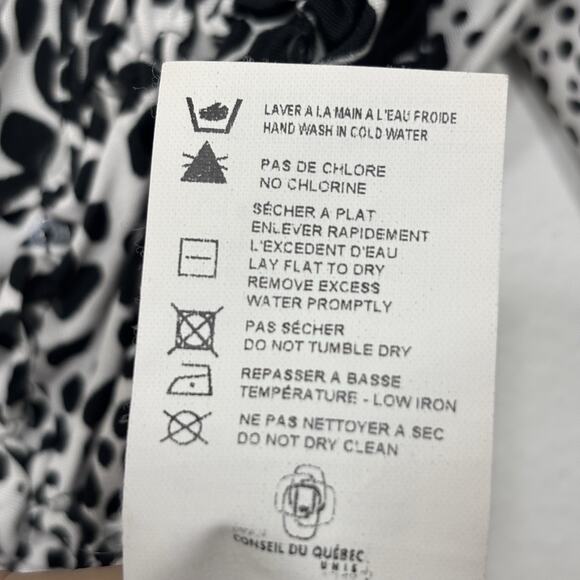 Joseph Ribkoff Womens Top Sz 12 Black White Abstract Sequins Stretch Statement - Picture 5 of 8